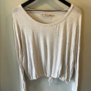 Altar'd State Light Gray Long Sleeve Top